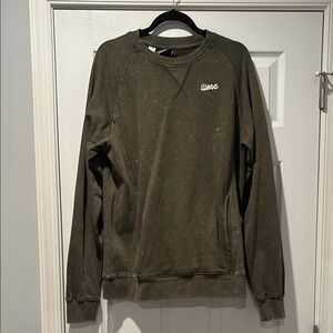 WeSC Green Crewneck Sweater with Ribbed Cuffs